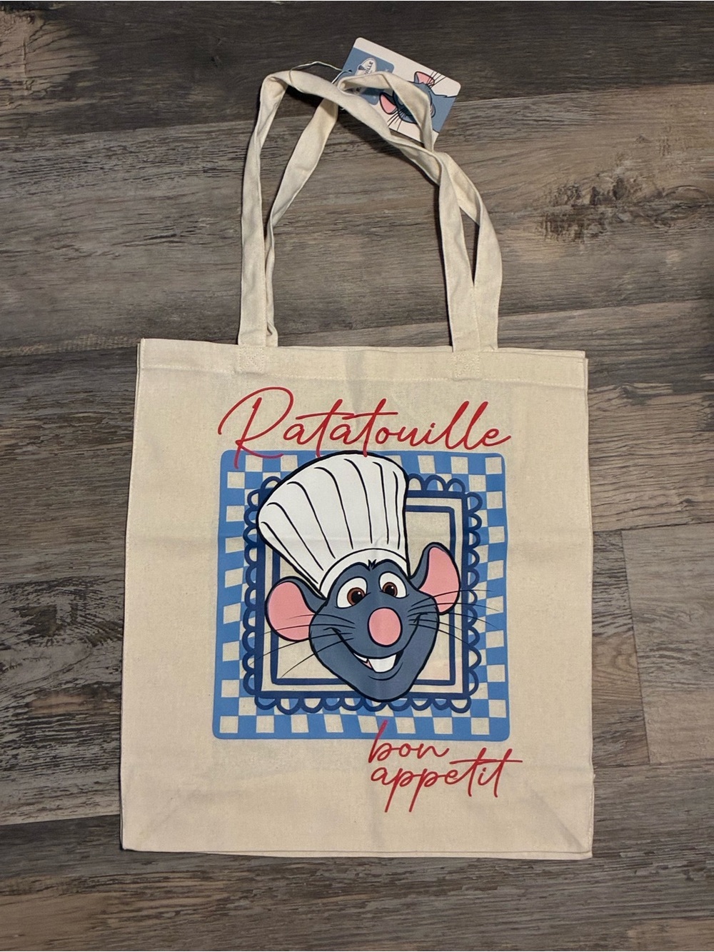 Disneys Pixar Ratatouille Remy Canvas Tote Bag